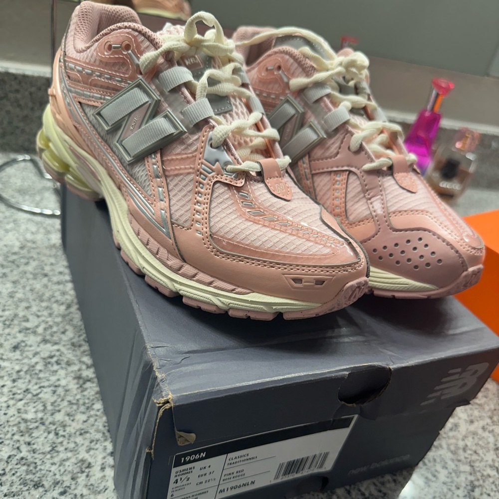 New Balance Pink and Cream Running Shoes